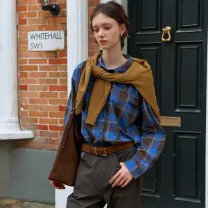 [롯데백화점]피그먼트 FW 톤 라벨 체크 남방/셔츠