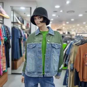 베네통/애플아울렛/우주 와펜 퀼팅 데님 점퍼/BAJP93461