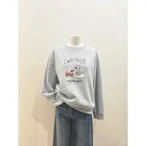 [롯데백화점]SOUP 강아지 자수 라운드 맨투맨 티셔츠 SBALT80