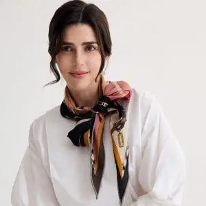 [닥스](하남점)울실크 마름모 스카프 FKI006I