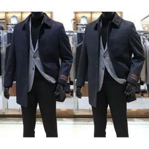 [바쏘](의정부점)24 FW 울 캐시미어 90/10 천연소재 100% 셋인카라 하프 숏코트 2종 [ 네이비,차콜그레...