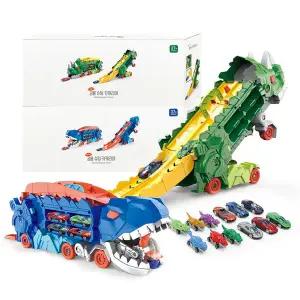 [플레이맥스]와구와구 공룡 슈팅 카캐리어 미니카 12종 세트 공룡자동차 트럭자동차