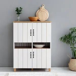 [마켓비]GOVANO 4문 수납장 CHM10377 화이트파인베니어