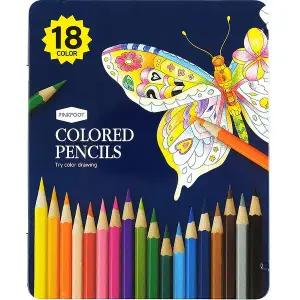 [핑크풋] 우드 색연필 18색 (틴케이스)