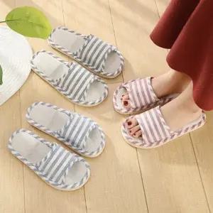 실내화 층간소음방지 거실화 여름 린넨 슬리퍼 (WFFJA0C)