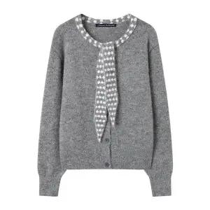 [미니멈][미니멈 에브리데이]울 도트 타이 포인트 니트 가디건 (EB4CK047D)