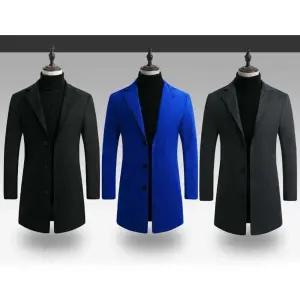 남성 반코트 모직 정장 싱글 결혼식 유니폼 봄 가을