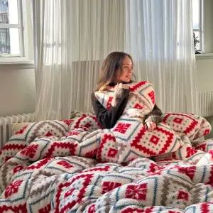 [홈랩] 헬싱키 양털형 극세사 차렵이불 베개커버 세트 SS Q SK)