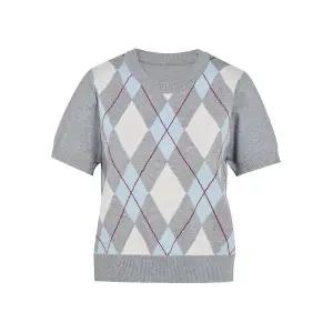 [JJ지고트](센텀시티점)아가일 패턴 반팔 니트 GS2N1PO241