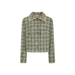 [JJ지고트](김해점)브레이드 칼라 크롭 트위드 재킷 (GNAA0JKJ1)