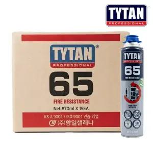 티탄65 티탄폼 우레탄폼 타이탄65폼 B2 내화 바화 틈새 고정 난연폼 단열 건타입 15개 1box