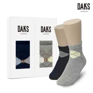 양말 숙녀 2족 선물세트 단목 아가일 26412