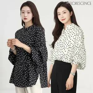 [플로레센스] 스팟 도트 투웨이 블라우스 2종