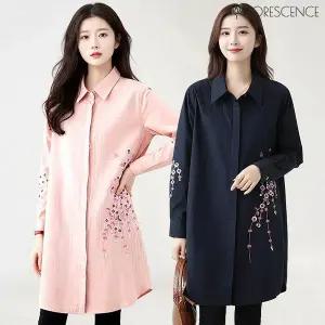 [플로레센스] 블로썸 자수 셔츠 2종