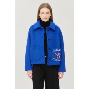 [베네통](강남점)자카드 포켓 울 블렌드 점퍼 BAJPE2561