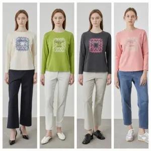 [갤러리아] 레이스 글리터 티셔츠 VOBAL5S1171