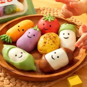 무꼬뭐꼬 야채 모양 친구들 찐빵 (냉동) 280g (7개입) 3/5/세트