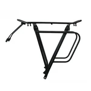 자전거짐받이 알루미늄 후방 거치대 조절식 블랙 배달용 캠핑 여행 출퇴근 장보기