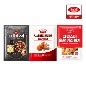사세 버팔로윙봉 820g+ 북경오리 540g+ 크리스피 순살 가아라게 1kg