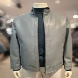 [트레몰로] (주)세정 트레몰로26SS faux레더 자켓 그레이쉬블루 TRNCL6SC421