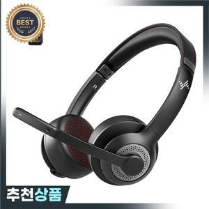 JIAMQISHI EH02U 무선 블루투스 헤드셋 ANC 마이크 작업용 컴퓨터 헤드폰 MacBook 전화 용 USB 동글 음소거