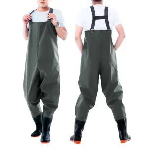 일체형 전신 멜빵 방수 장화 작업복 낚시 농업 방수복