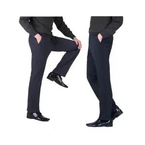 남자 겨울 고급 패브릭 잔패턴 기모 정장바지 LV-SPK-806-네이비