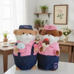 우소우소 냠냠 아이스크림 인형 수달 동물 우소우소짱 27cm