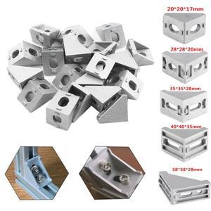 알루미늄 2020 2028 3030 3060 4040 코너 브래킷 피팅, 알루미늄 프로파일 CNC 라우터용 코너 앵글 브래킷,