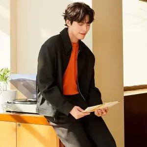 나비 자수 포켓 라운드 반팔 니트(FKUCD8317)