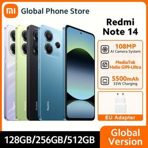 글로벌 버전 신형 샤오미 레드미 노트 14 4G 스마트폰 128GB / 256GB ROM 33W 5500mAh MTK Helio G99-Ultra