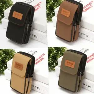 데일리 캔버스 허리 가방 아웃도어 런닝 핸드폰 주머니 산책용 운동용