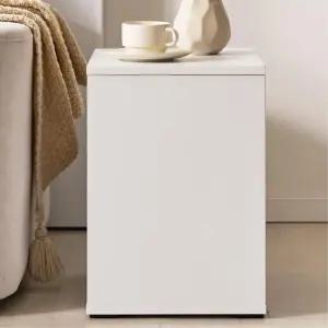 페미닌 낮은 보조수납 박스 화이트협탁 400 미니협탁