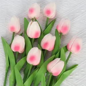 웨딩 촬영 튤립 조화 셀프 꽃다발 부케 만들기 생화같은 예쁜 가짜 꽃