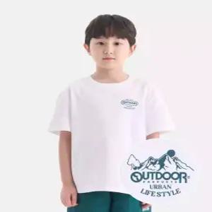 [아웃도어 프로덕츠 키즈]에센셜 백그래픽 반팔티셔츠 (오프 화이트) OD262ISS02_OWH