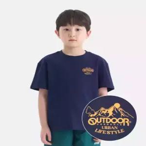 [아웃도어 프로덕츠 키즈]에센셜 백그래픽 반팔티셔츠 (네이비) OD262ISS02_NVY