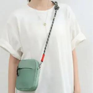 여성 사각 여행 미니 크로스백 1P 로프 스트랩 가방