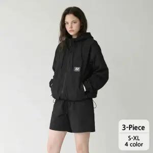 [디브리] [남녀공용] 베르딘 풀집업 후드 쓰리피스 셋업