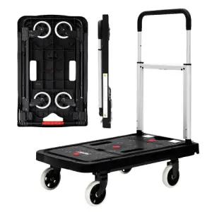 (정품) 로티홈시스 플랫폼 접이식 카트 일반형 실버 4바퀴 쇼핑 마트 핸드 손수레 FW-99F