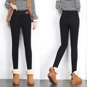 겨울 방한패션 슬림 여성 라벨 부드러운 기모 레깅스 tIL7+2HSx