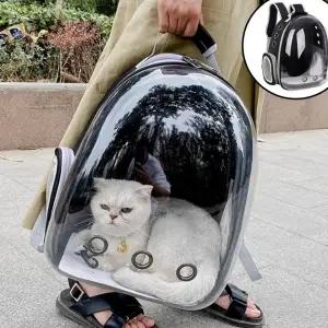 강아지 이동가방 넓은 백팩 반려동물 고양이 이동가방 투명 캐리어 외출