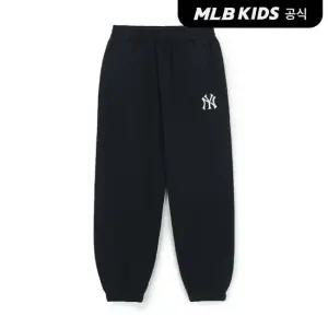 [MLB키즈 공식] 25FW 베이직 스몰로고 조거 팬츠 NY (Black) 7APTB0154-50BKS