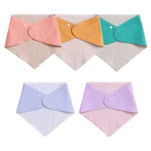 솔리드거즈 스카프빕 순면 유아 턱받이 사계절용