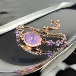 [콩심팥심]카린슬라이드여성손목시계(퍼플)메탈시계