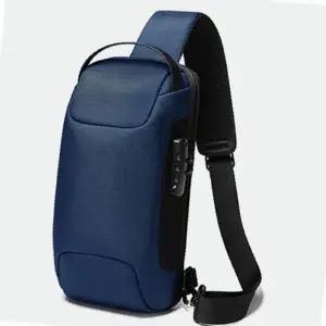 ( )남자 데일리 바디백 네이비 여행용 보조 가방 슬링백