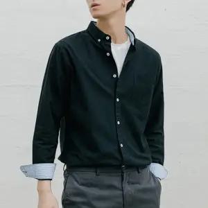코튼 롤업 셔츠 긴팔 남성 와이셔츠 봄가을 정장