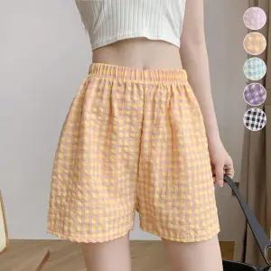 루즈핏 홈웨어 체크 3부 팬츠 ELC-9040 jfg5+3rRM