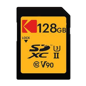 코닥 128GB UHS-II U3 V90 울트라 프로 SDXC 메모리 카드 - 최대 3000MB/s 읽기 속도 및 270MB/s 쓰기