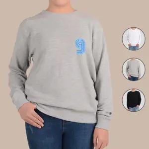 ATOGATO 숫자 9 넘버링 스트라이프 맞춤 맨투맨 dtE7+9ama