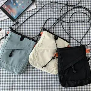 은창)사선 지퍼 슬림 스트링 미니 크로스백 가방 bJn6+4XbD